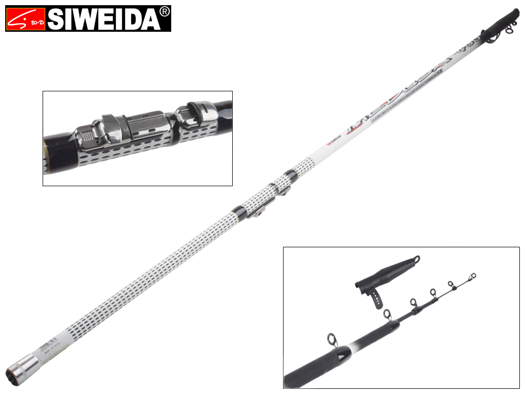 Удочка Siweida "Medusa" карбон IM7, 6 колец, 4-секционная 4м, 5-25г