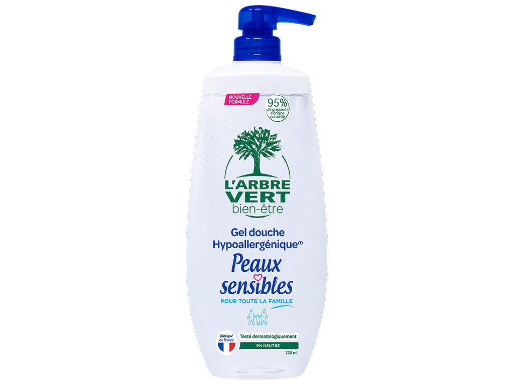 Крем-гель для душу L’Arbre Vert Sensitive Skin, для чутливої шкіри, 720 мл