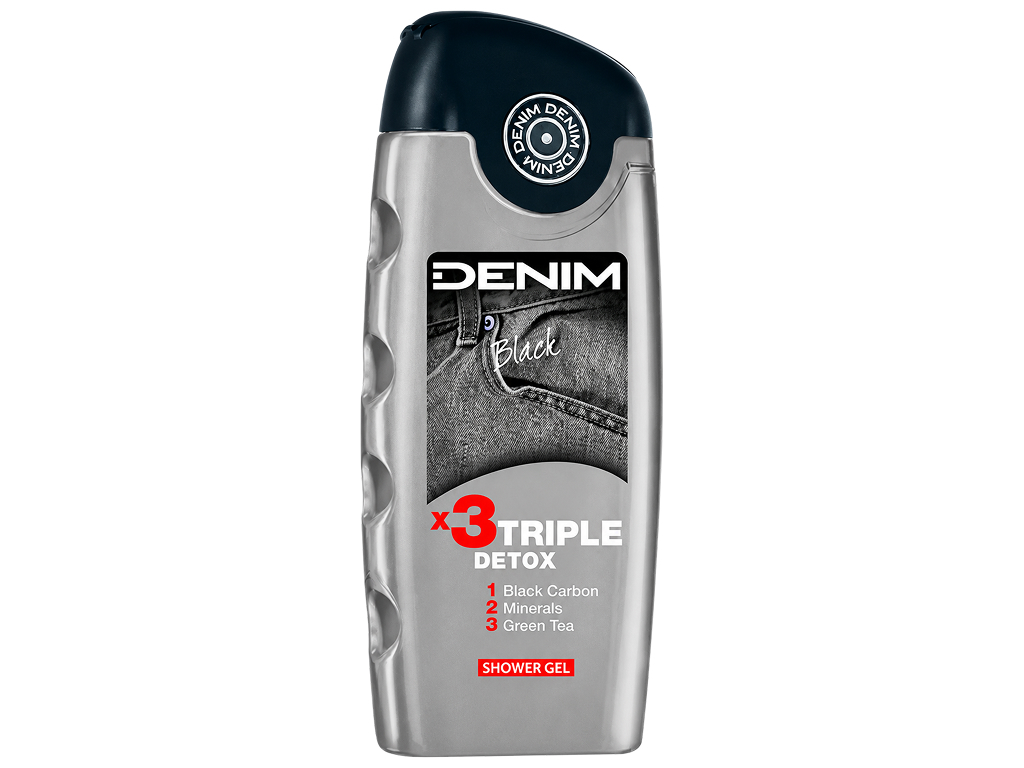 Чоловічий гель для душу Denim Black Triple Detox, 400мл