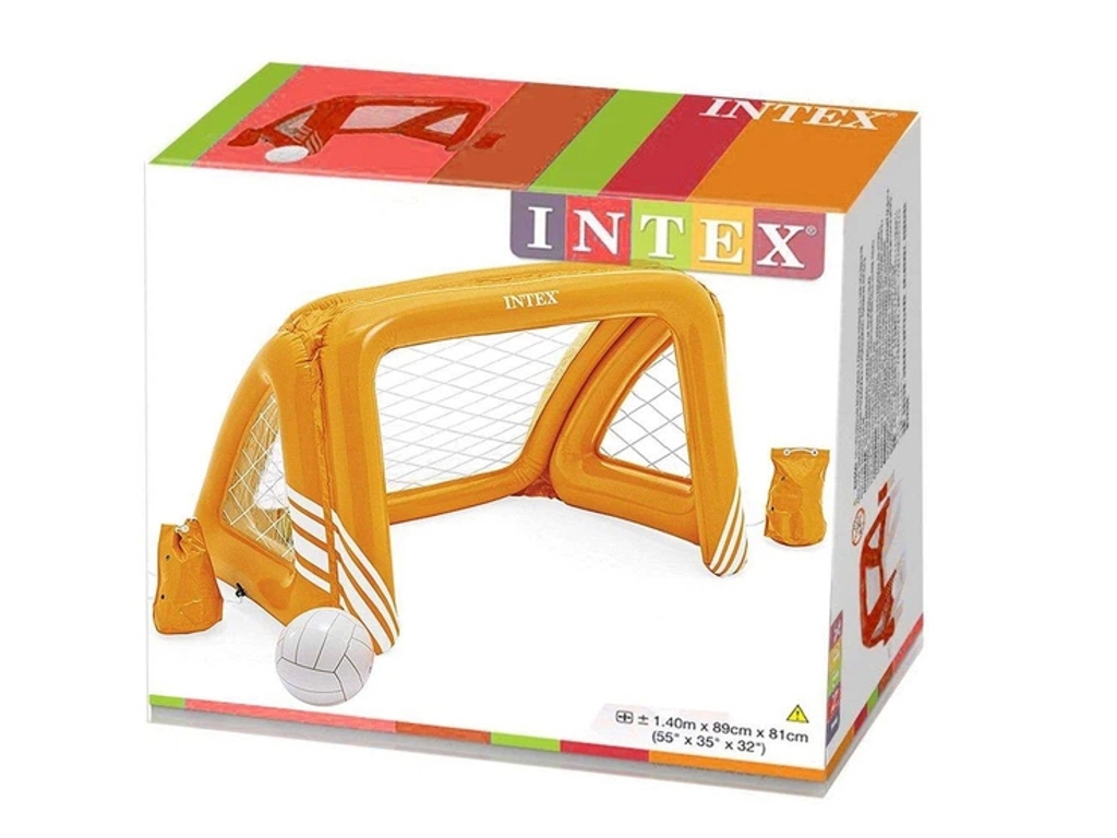 Надувні ворота для водного футболу Intex 58507, 140×89×81см, з м'ячем, колір оранжевий