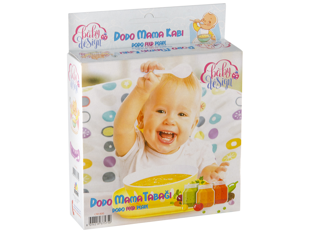 Комплект для кормления ребенка Baby Design Dodo 3 предмета (тарелка 16,5см, миска 250мл, ложка)