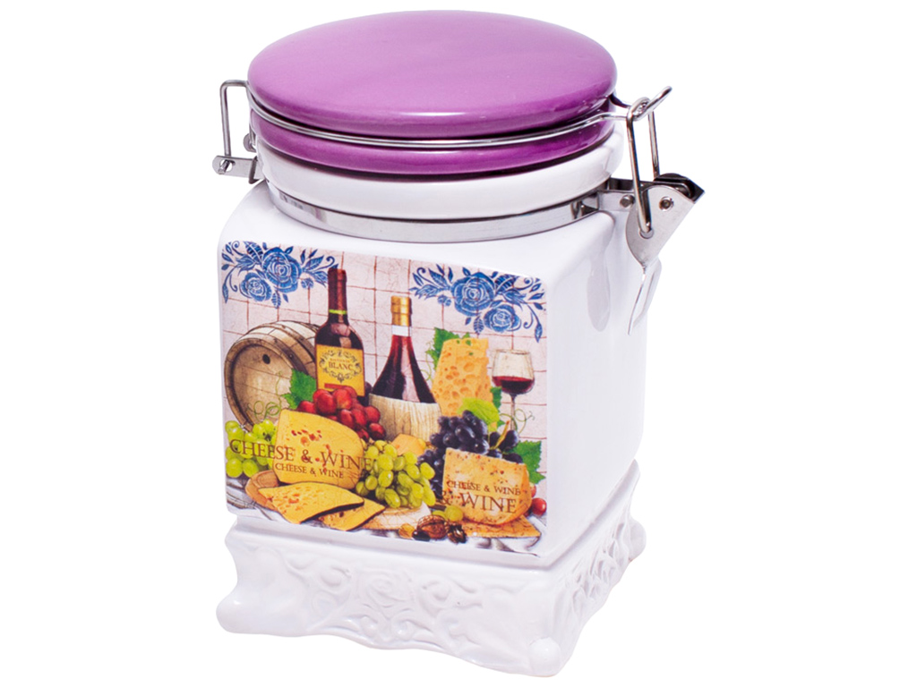 Банка керамическая на затяжке Cheese&Wine, 840мл УЦЕНКА