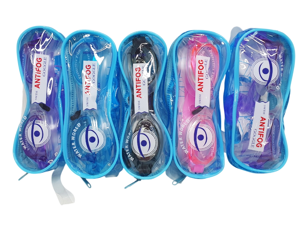 Очки для плавания с футляром Swim Antifog Goggles, 12-18 лет, 5 цветов