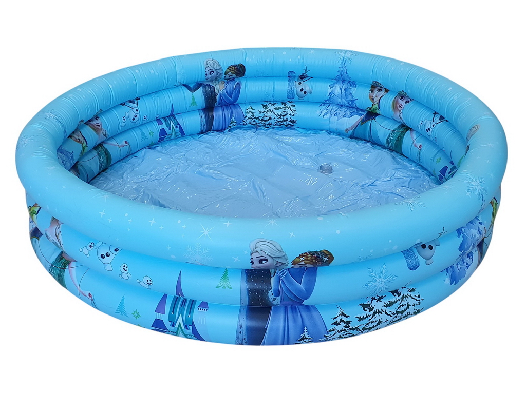 Басейн дитячий надувний з принтом Холодне серце, ПВХ, 105×30см, блакитний