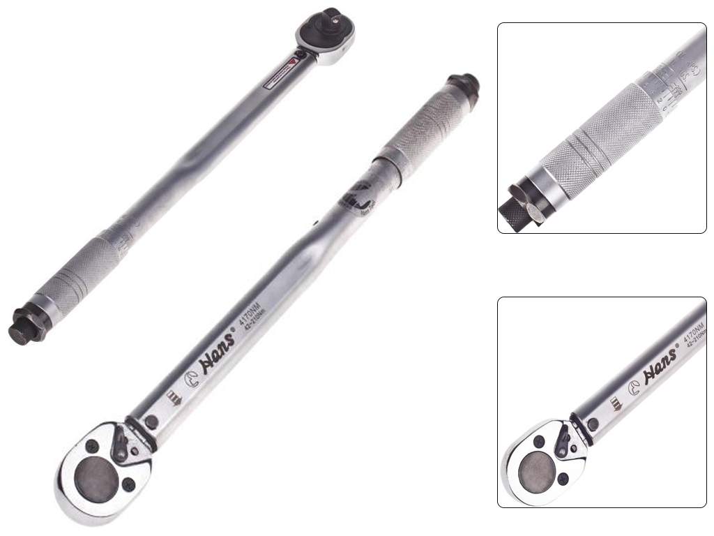 Динамометричний ключ HANS 1/2 дюйма DR 42-210Nm, 460мм, 1340г (4170Nm)