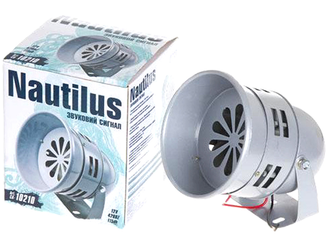 Сигнал звуковой для автомобиля NAUTILUS "Ревун" СА-10210 12В, 3А, 115дБ, 420Гц