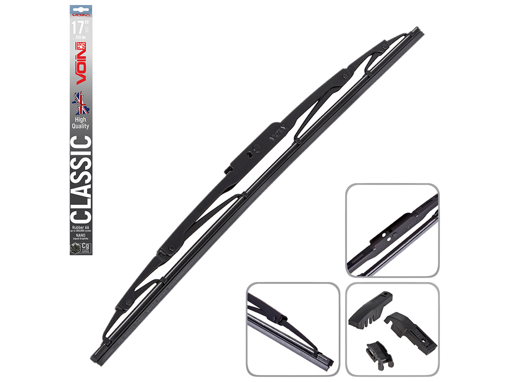 Щітка склоочисника VOIN-605-17 каркасні VOIN-17" 430 мм (TP405-SW-17") CLASSIC
