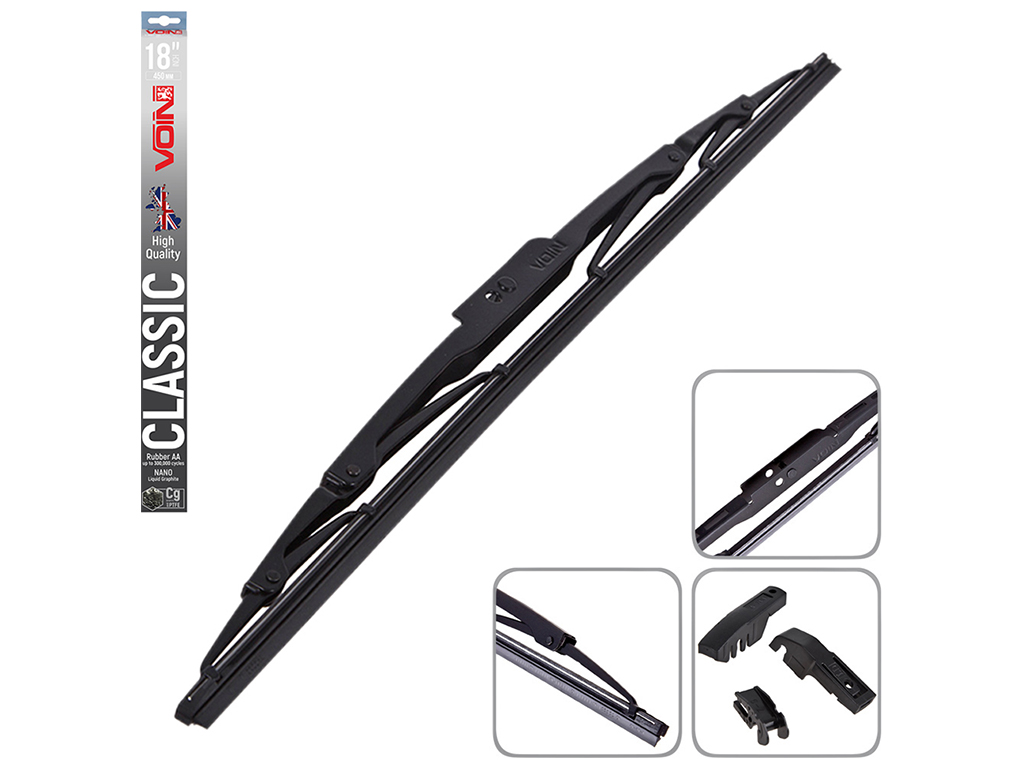Щітка склоочисника VOIN-605-18 каркасні VOIN-18" 450 мм (TP405-SW-18") CLASSIC