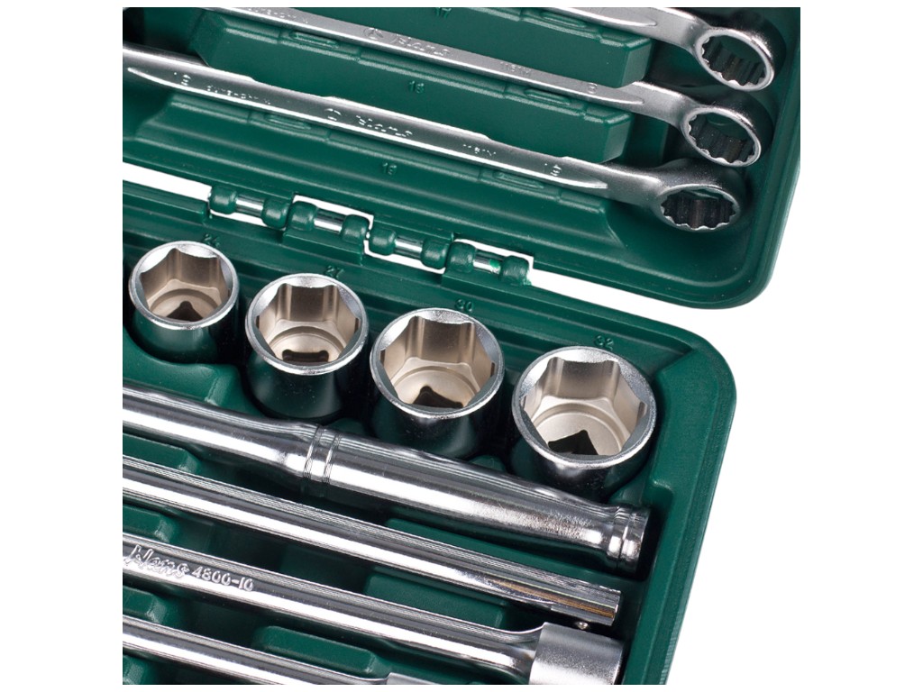 Набір інструменту Hans, 163 предмети, 1/4", 3/8", 1/2" (6 граней), пластик, метал, 560×395×95мм