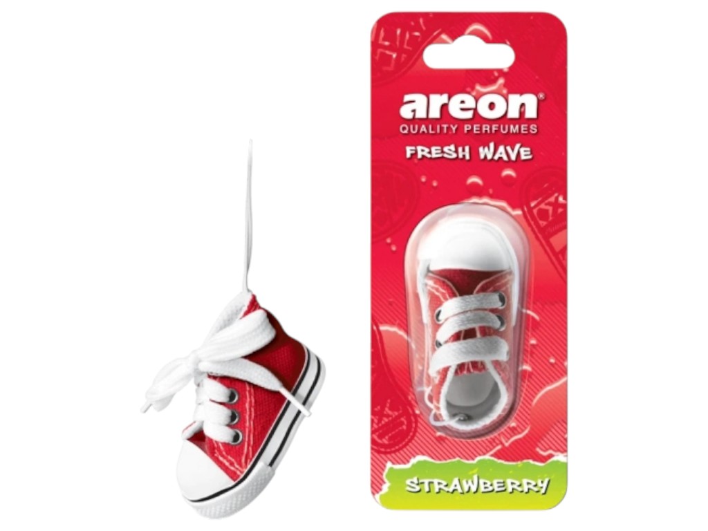 Освежитель воздуха Areon Fresh Wave Strawberry, аромат клубника, формат кед, подвеска, 31г