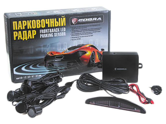 Парктроник Pulso LP-10180 LED 8 датчиков D22мм коннектор black