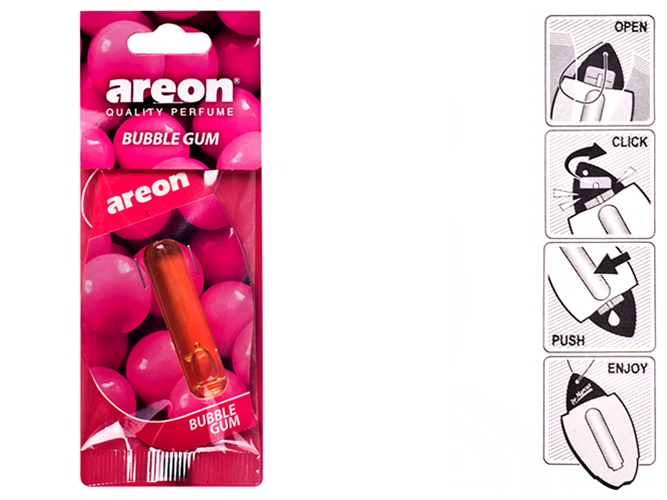 Освежитель воздуха AREON "Liquid" жидкий листик  Bubble Gum 5мл 60090