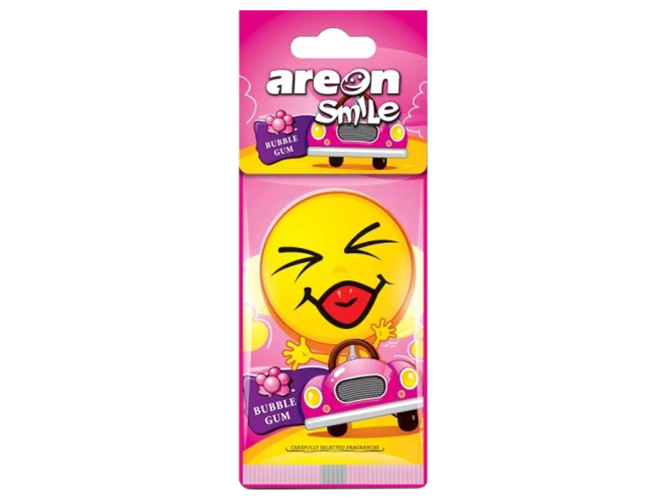Освежитель воздуха AREON Smile сухой листик  Bubble Gum 62667