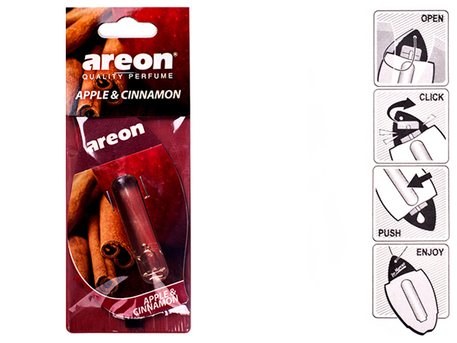 Освежитель воздуха AREON "Liquid" жидкий листик  Apple&Cinnamon 5мл 63350