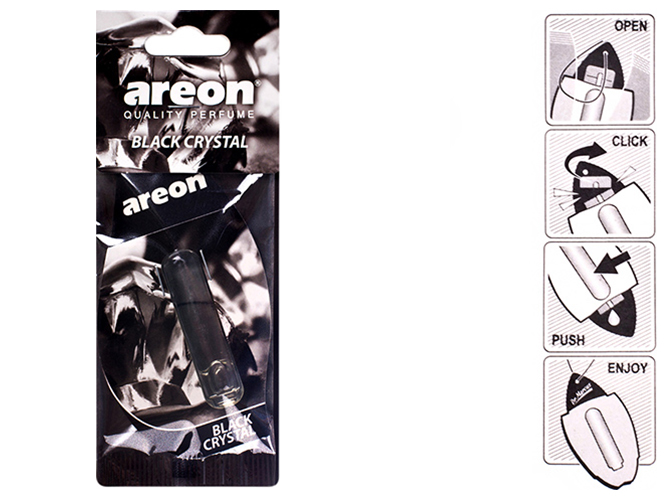 Освежитель воздуха AREON "Liquid" жидкий листик  Black Crystal 5мл 60106