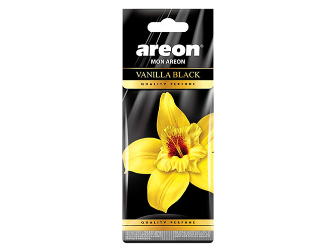 Освежитель воздуха AREON сухой листик "Mon" Vanilla-Black