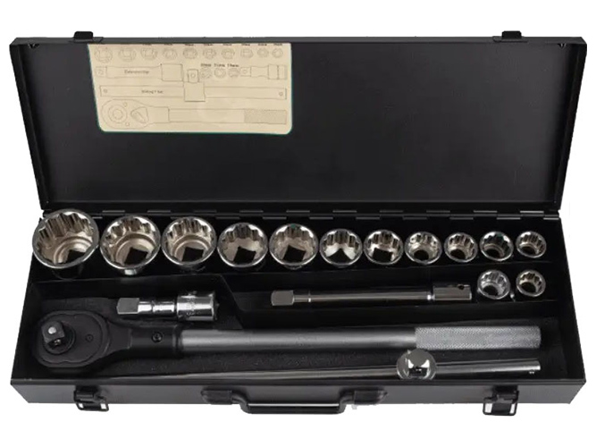 Набір головок Alloid, 19-50мм, 3/4", 12 граней (ціна за набір 17 предметів)