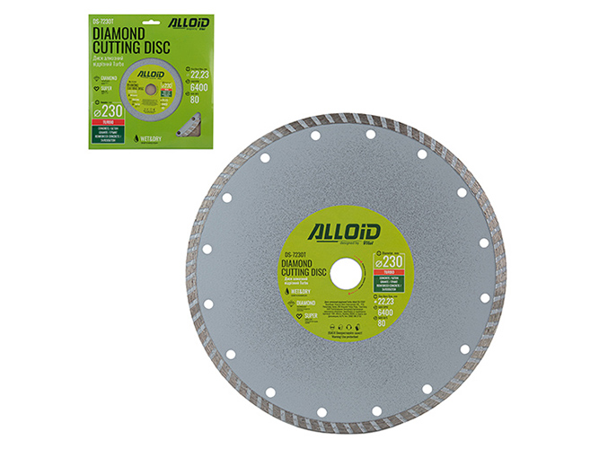 Диск алмазний відрізний Turbo Alloid (DS-7230T), 23см