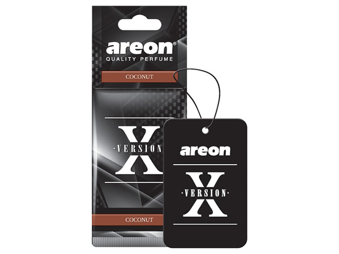 Освежитель воздуха AREON Х-Version листик с тестером Сoconut НОВИНКА! 72130