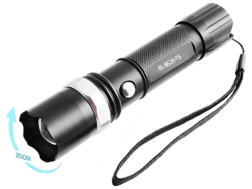 Фонарь диодный Police T8626/2626-T6 1х18650/3хААА, ЗУ 220V/12V, zoom, коробка