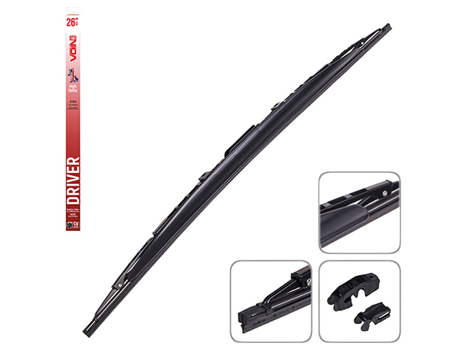 Щітка склоочисника каркасна зі спойлером VOIN DRIVER VD-26650 26 "-65см (TP605SWS-26")