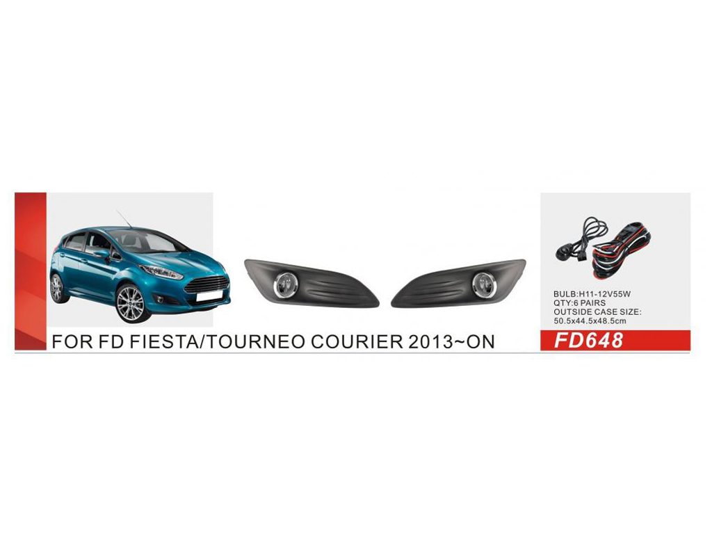 Противотуманные фары DLAA для Ford Fiesta 2013-2017, H11, 12V55W, с электропроводкой (FD-648)