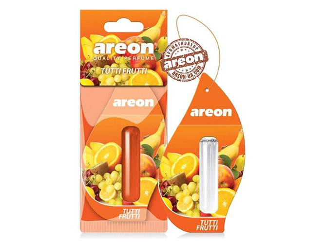 Освежитель воздуха жидкий листик AREON "LIQUID" Tutti Frutti 5мл