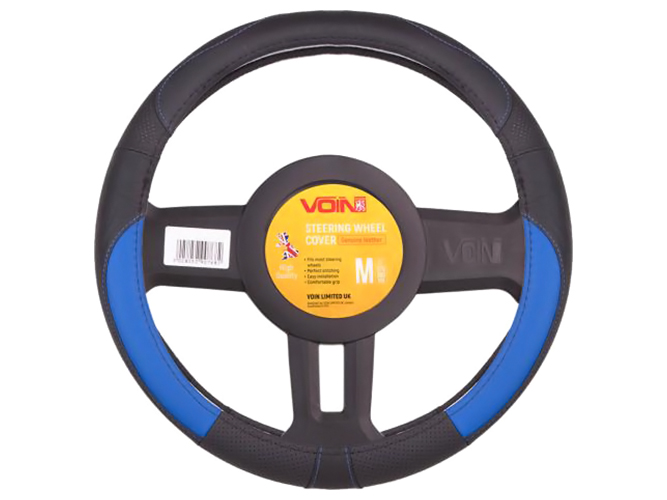 Чохол керма VLOD-L2031 BK/BL, M, чорно-синій, перфорована шкіра