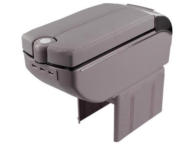 Подлокотник Vitol, HJ48020, пепельница, подстаканник, 7 USB портов, серый