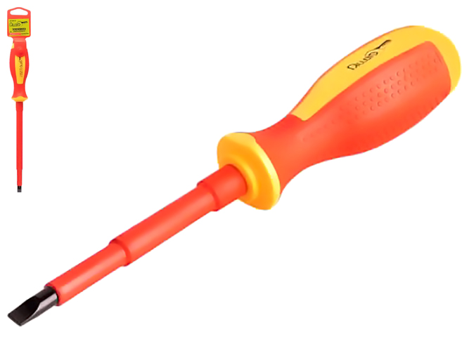 Викрутка діелектрична Alloid, 1000В, VDE шліцева, 0,12х0,8х17,5см, SD-1280175