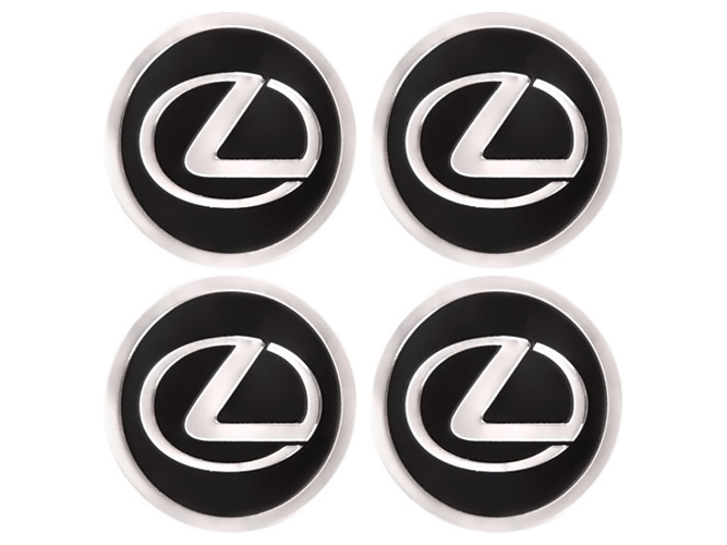 Наклейки на ковпаки LEXUS, 9см, чорні, 4шт