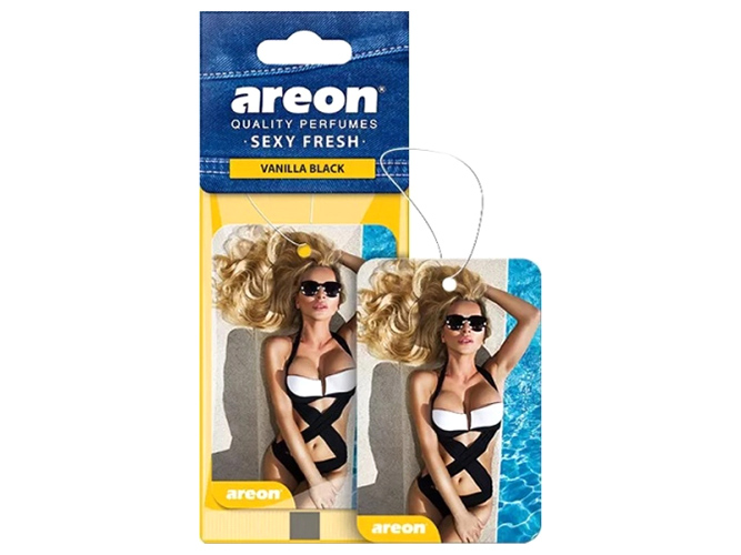 Освежитель воздуха AREON сухой лист Sexy Fresh Vanilla Black