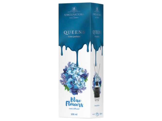 Ароматизатор жидкий для дома/офиса Tasotti Car & Home QUEENS White, Blue Flowers, 100мл