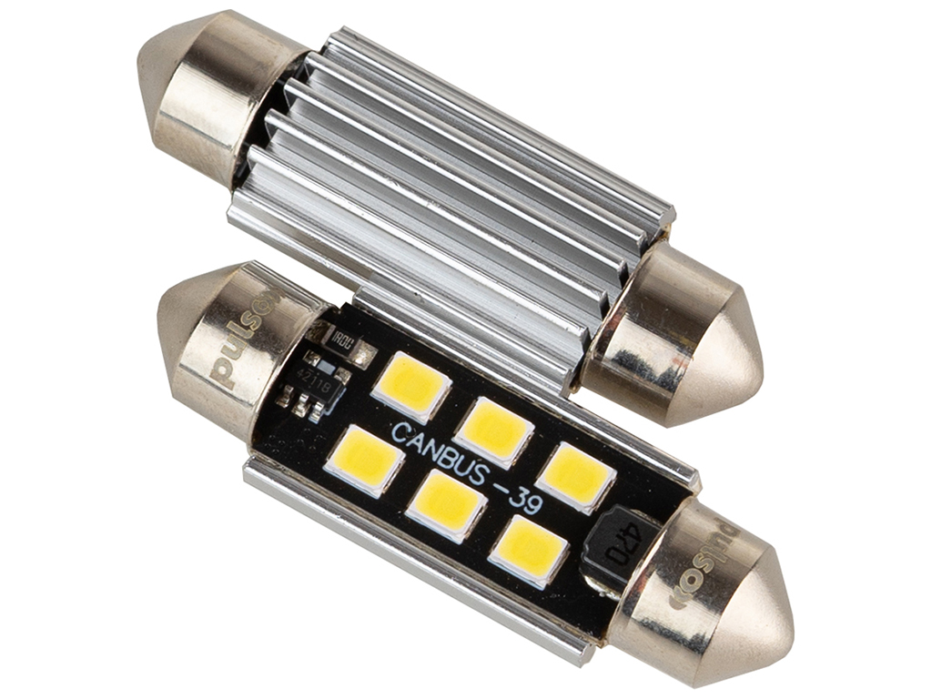 Лампа Pulso софітні LED C5W, 39мм, CANBUS/9SMD-2835, 12v, 2,9W, 315lm White (ціна за 2шт) (LP-39C5W)