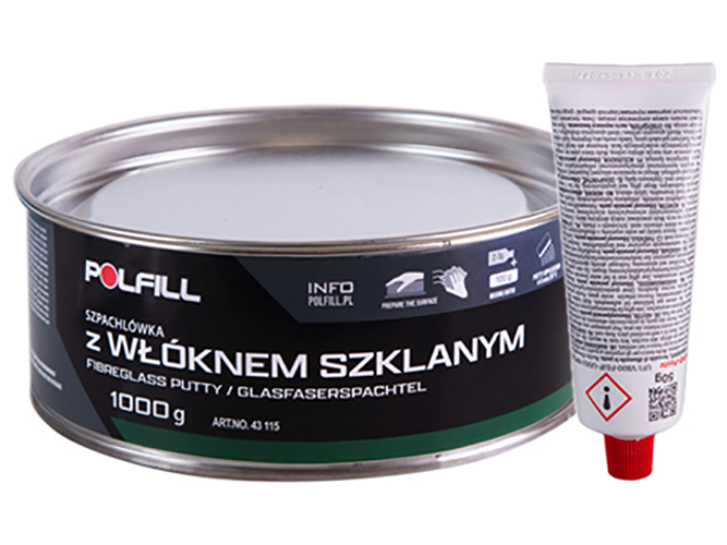Шпаклевка со стекловолокном Polfill из зао. 1кг (43115)