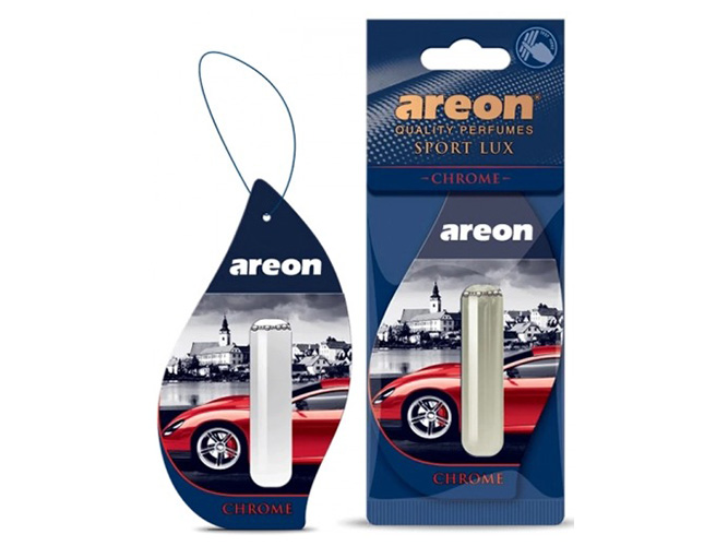 Освежитель воздуха жидкий лист AREON SPORT LUX Chrome, 5мл