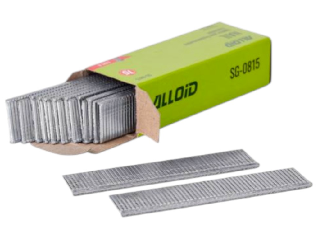 Цвяхи для степлера Alloid Pro, тип 8, 15 мм х 1.2 мм, 1000 штук, колір сріблястий