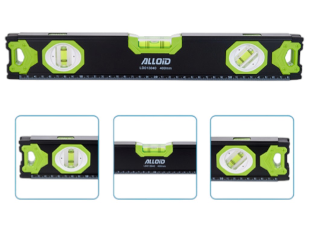 Рівень Alloid Pro 40 см, алюмінієвий корпус, 3 капсули, магнітна основа