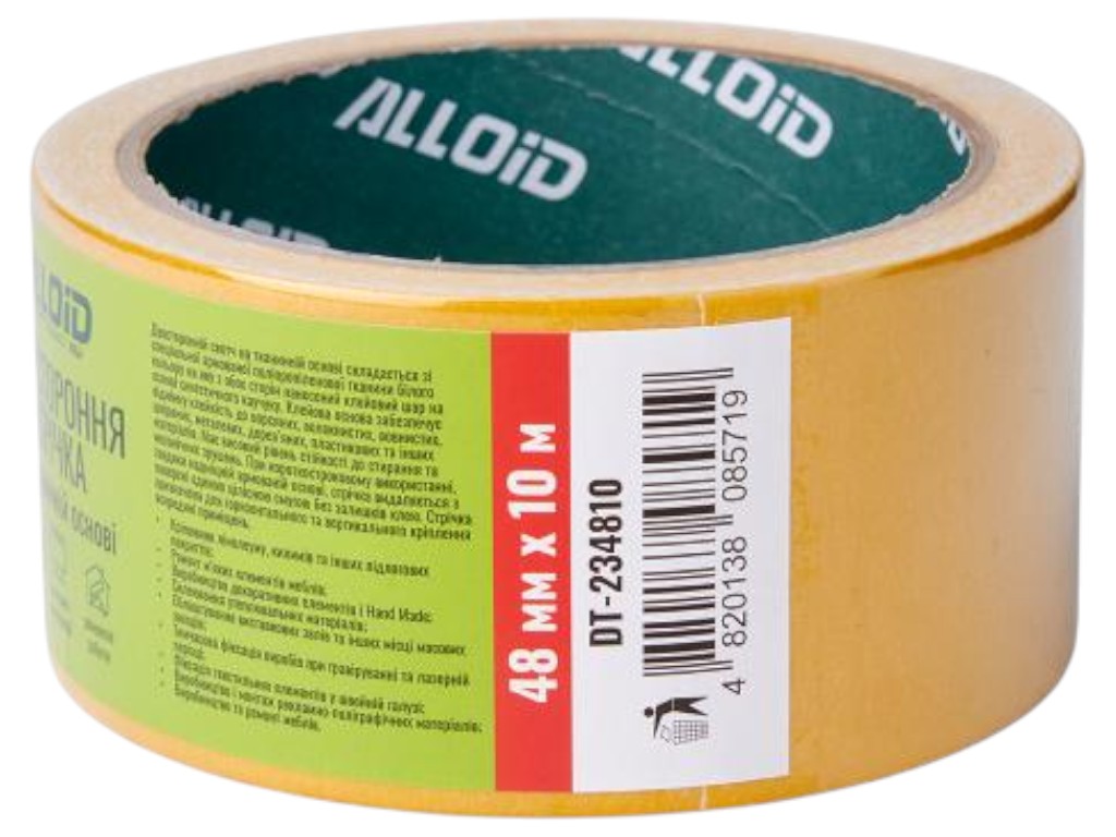 Скотч двухсторонний на тканевой основе Alloid 48 мм х 10 м DT-234810