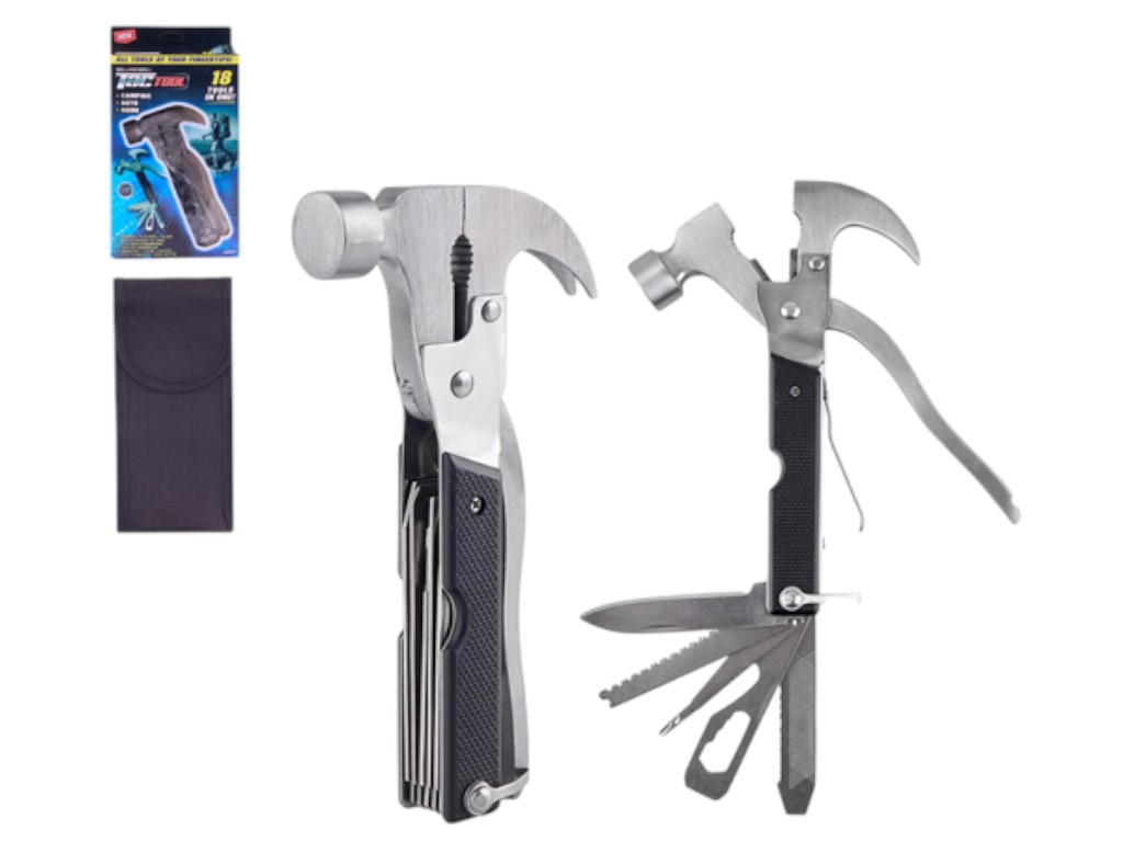Молоток-мультитул Multi hammer 18 в 1, складаний, сталь, 16×9×2,5см