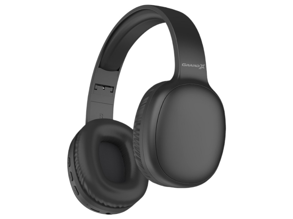 Наушники Grand-X GB-11B, закрытые с микрофоном, комбинированное подключение, экокожа, цвет черный