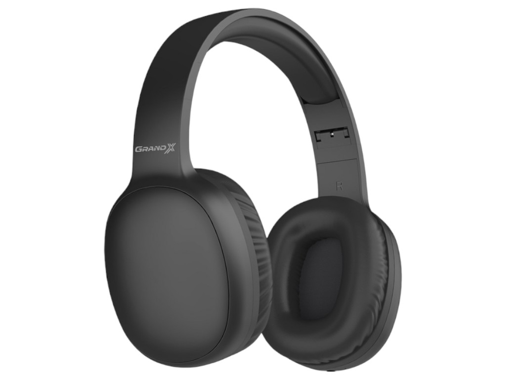Наушники Grand-X GB-11B, закрытые с микрофоном, комбинированное подключение, экокожа, цвет черный