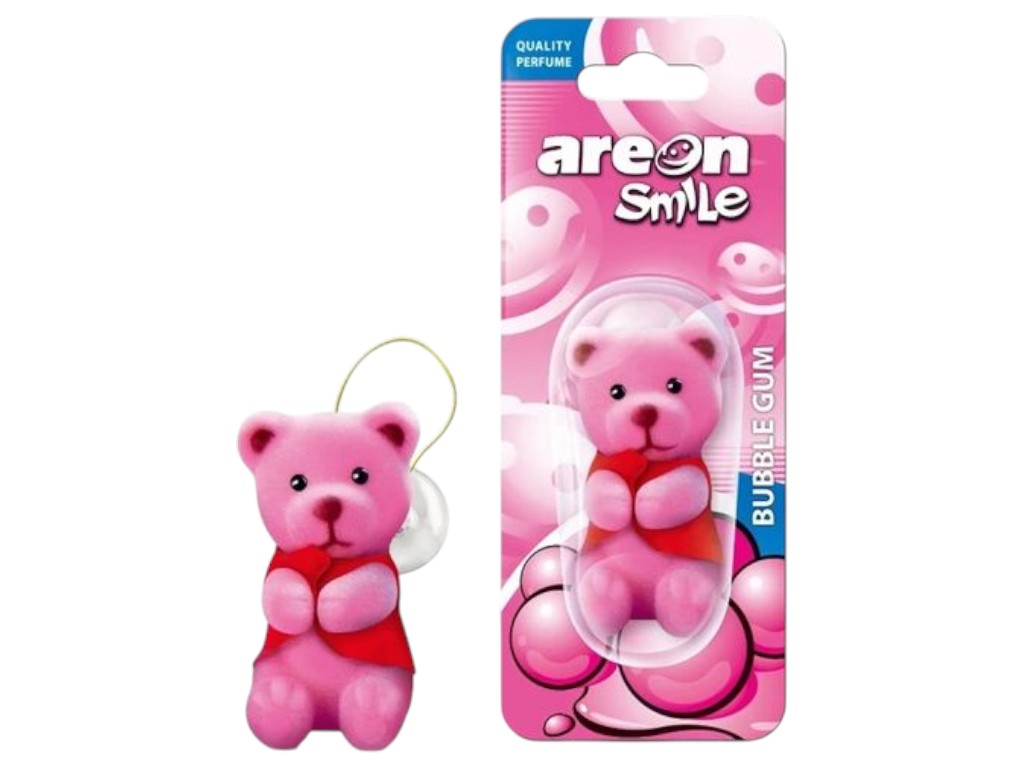 Освежитель воздуха Areon Smile Toys Bubble Gum, мишка, аромат жвачки, игрушка-подвеска, 75×90×40мм