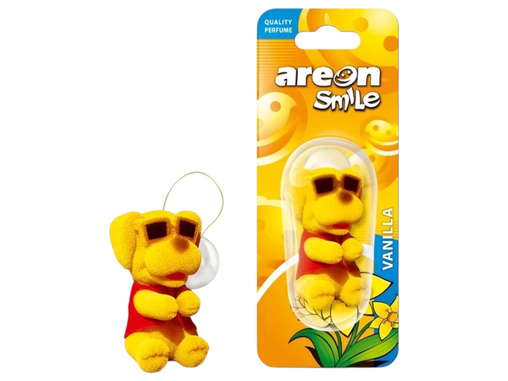 Освежитель воздуха Areon Smile Toys Vanilla собачка, аромат ваниль, игрушка-подвеска, 75×90×40мм