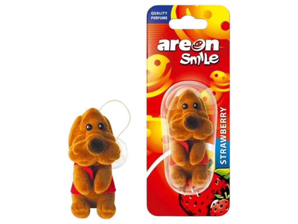 Освежитель воздуха Areon Smile Toys, собачка, аромат клубника, игрушка-подвеска, 75×90×40мм