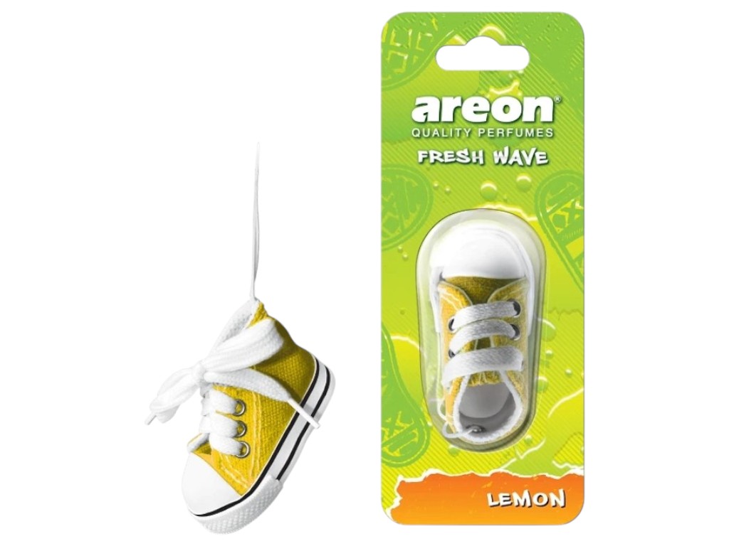 Освежитель воздуха Areon Fresh Wave Lemon, аромат лимон, стильный формат кед, подвеска, 31г