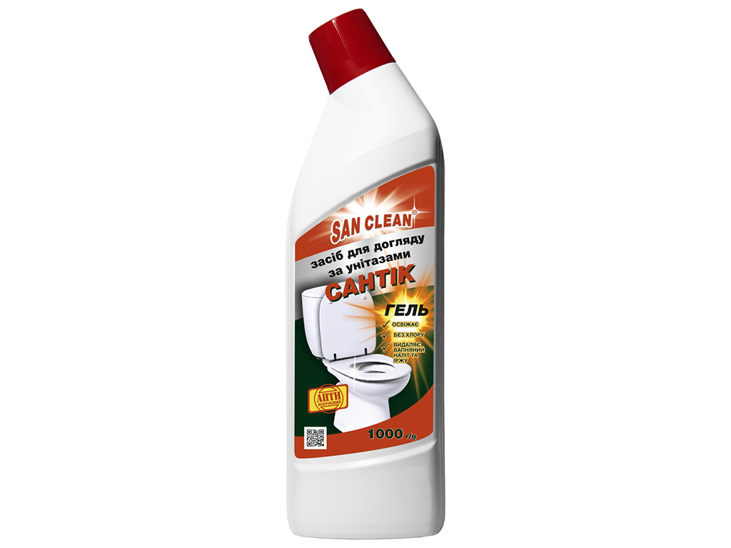 Средство для чистки унитаза San Clean Сантик, 1л