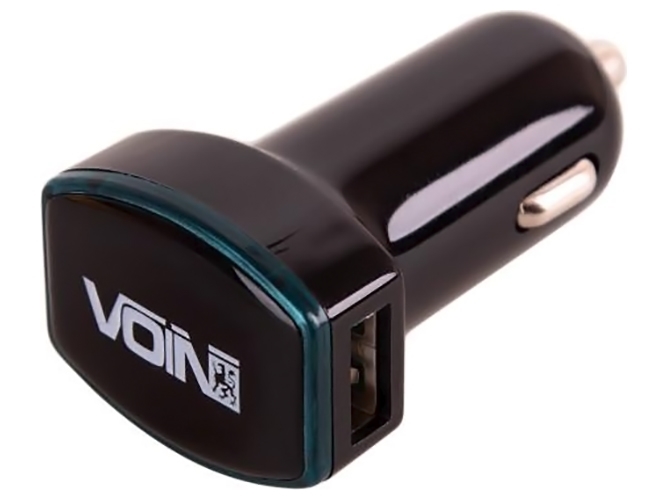 Автомобильное зарядное устройство для VOIN, C-2026BK, 2USB (12/24V - 5V 2,4A)