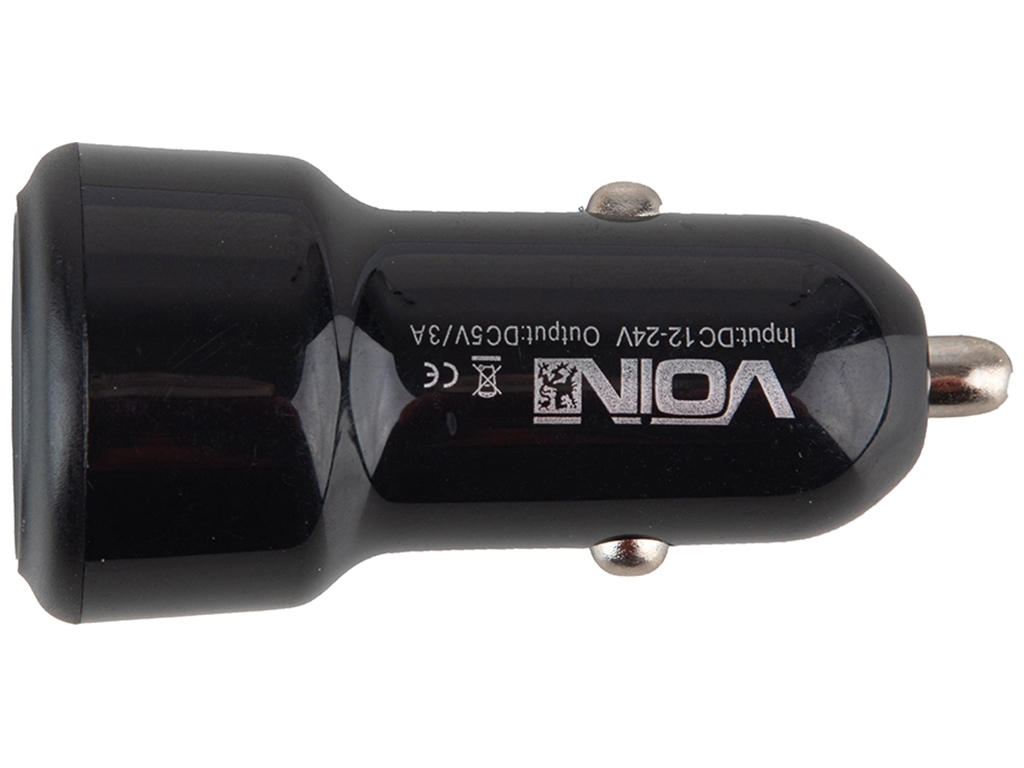 Автомобільний зарядний пристрій VOIN C-36209, 1USB (12/24V - 5V 3,0A)