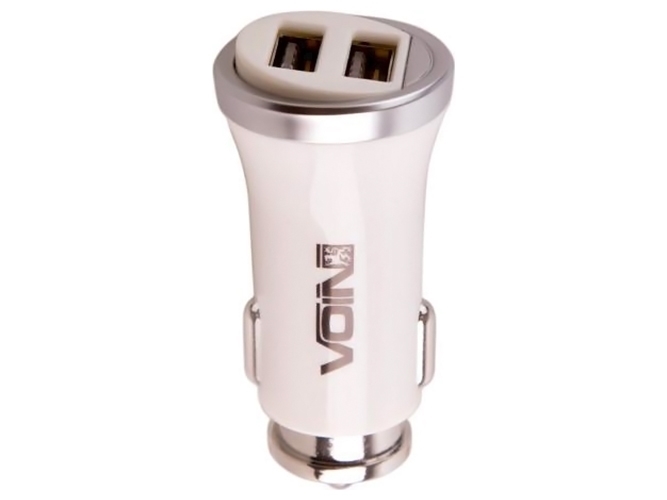 Автомобільний зарядний пристрій VOIN, C-2411W, 2USB (12/24V - 5V 2,4A)